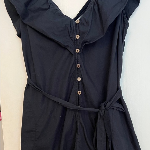 Free People Darling Shorts Romper w/ Pockets Black Size Medium - Picture 7 of 12